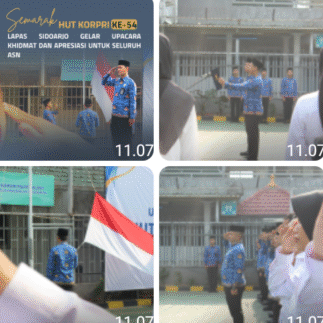 Lapas Sidoarjo Semarakkan HUT KORPRI ke-54 dengan Upacara Khidmat dan Apresiasi ASN