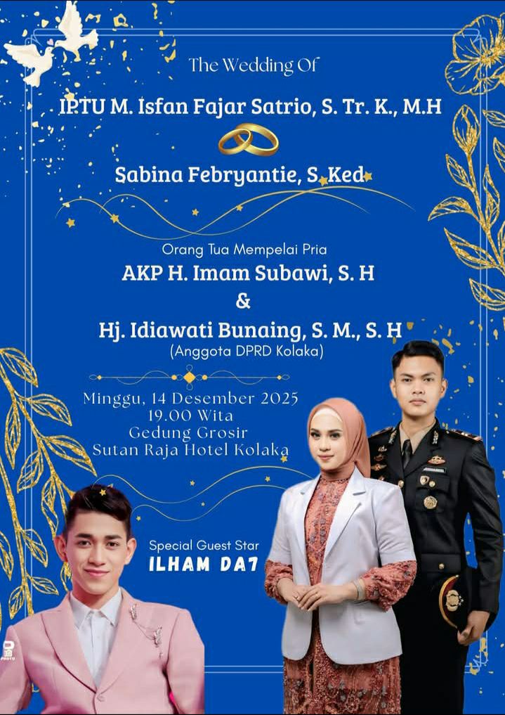 Kolaka Bersiap Sambut Pesta Pernikahan Spektakuler: IPTU Isfan dan Sabina Janjikan Hiburan Berkelas dengan Ilham DA7, Dongkrak Pariwisata Lokal