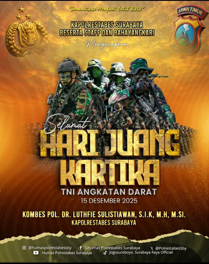 Kapolrestabes Surabaya Ajak TNI AD dan Masyarakat Ciptakan Inovasi Sosial untuk Surabaya Lebih Baik di Hari Juang Kartika