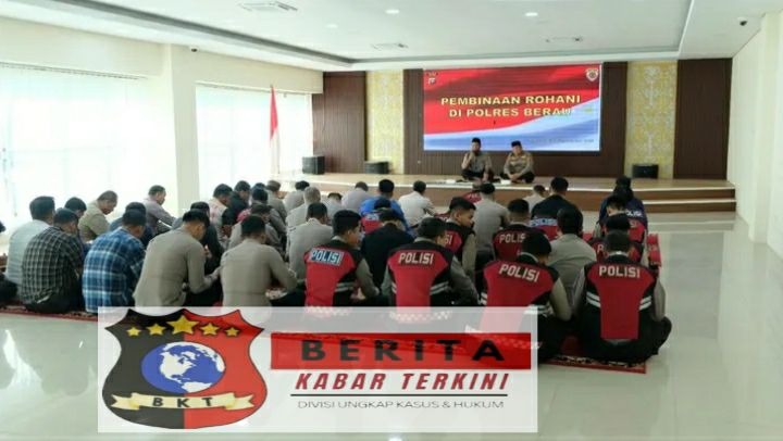 Perkuat Mental Spiritual Personel, Polres Berau Gelar Kegiatan Binrohtal