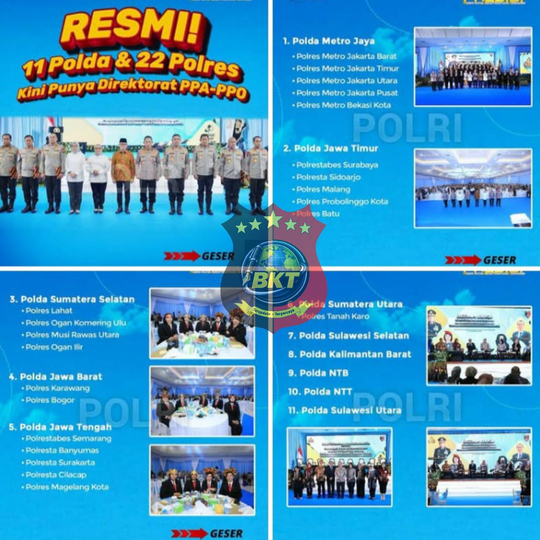 Polri Resmi Luncurkan Direktorat PPA-PPO di 11 Polda dan 22 Polres – Dorong Perlindungan Maksimal untuk Kelompok Rentan: “Laporkan Segera Kekerasan, Suara Anda Bisa Hentikan Penderitaan”