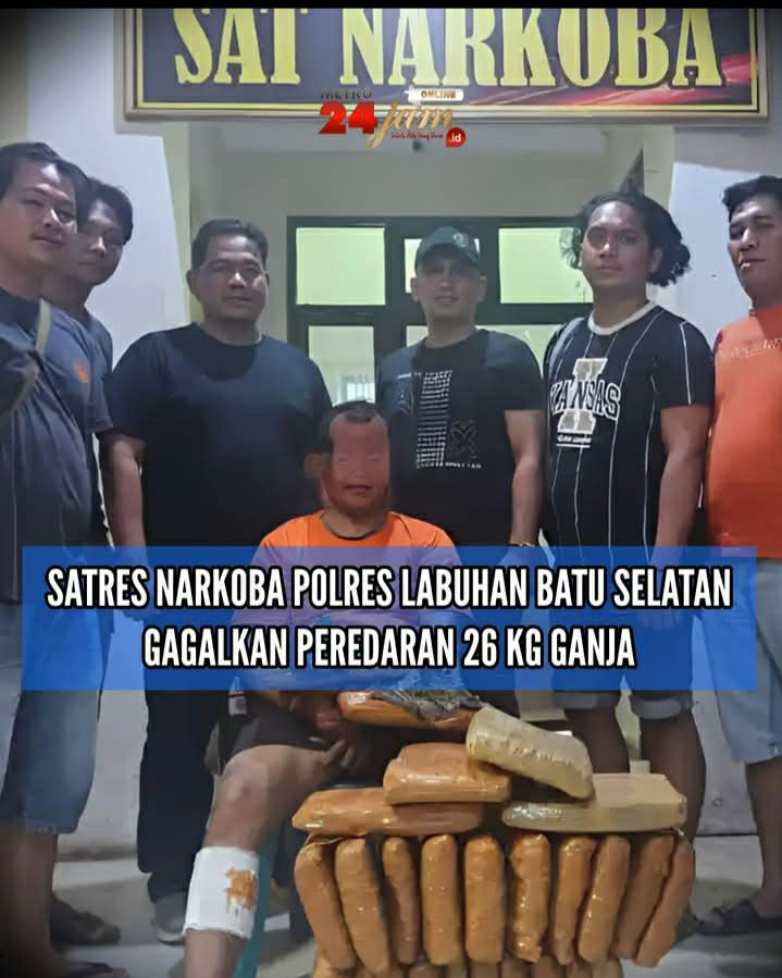 SATUAN RESTERSE NARKOBA POLRES LABUHANBATU SELATAN BERHASIL MENGUNGKAP KASUS PEREDARAN GANJA DI LINGKUNGAN LABUHAN KECAMATAN KOTAPINANG – BARANG BUKTI BERATANAK 1,2 KILOGRAM DITEMUKAN PADA JUMAT (09/01/2026) PUKUL 12.00 WIB