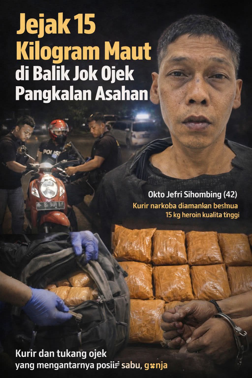 Jejak 15 Kilogram Maut di Balik Jok Ojek Pangkalan Asahan: Bareskrim Bongkar Modus Baru Peredaran Narkotika