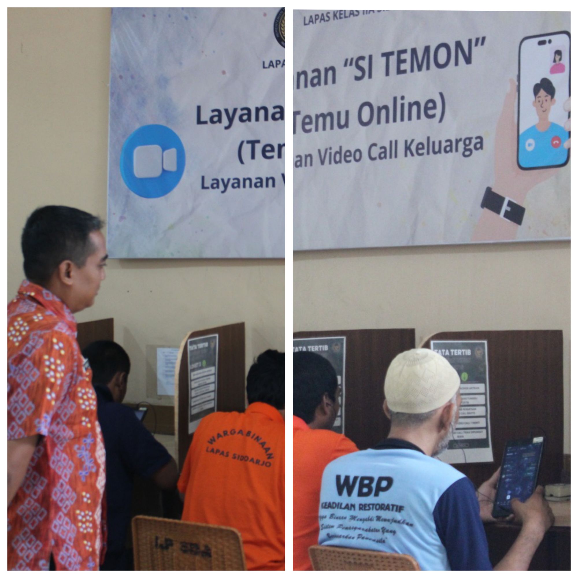 LAPAS SIDOARJO TIDAK BATASI KOMUNIKASI, WARGA BINAAN NIKMATI LAYANAN VIDEO CALL GRATIS SETIAP SENIN–SABTU UNTUK JAGA HUBUNGAN DENGAN KELUARGA