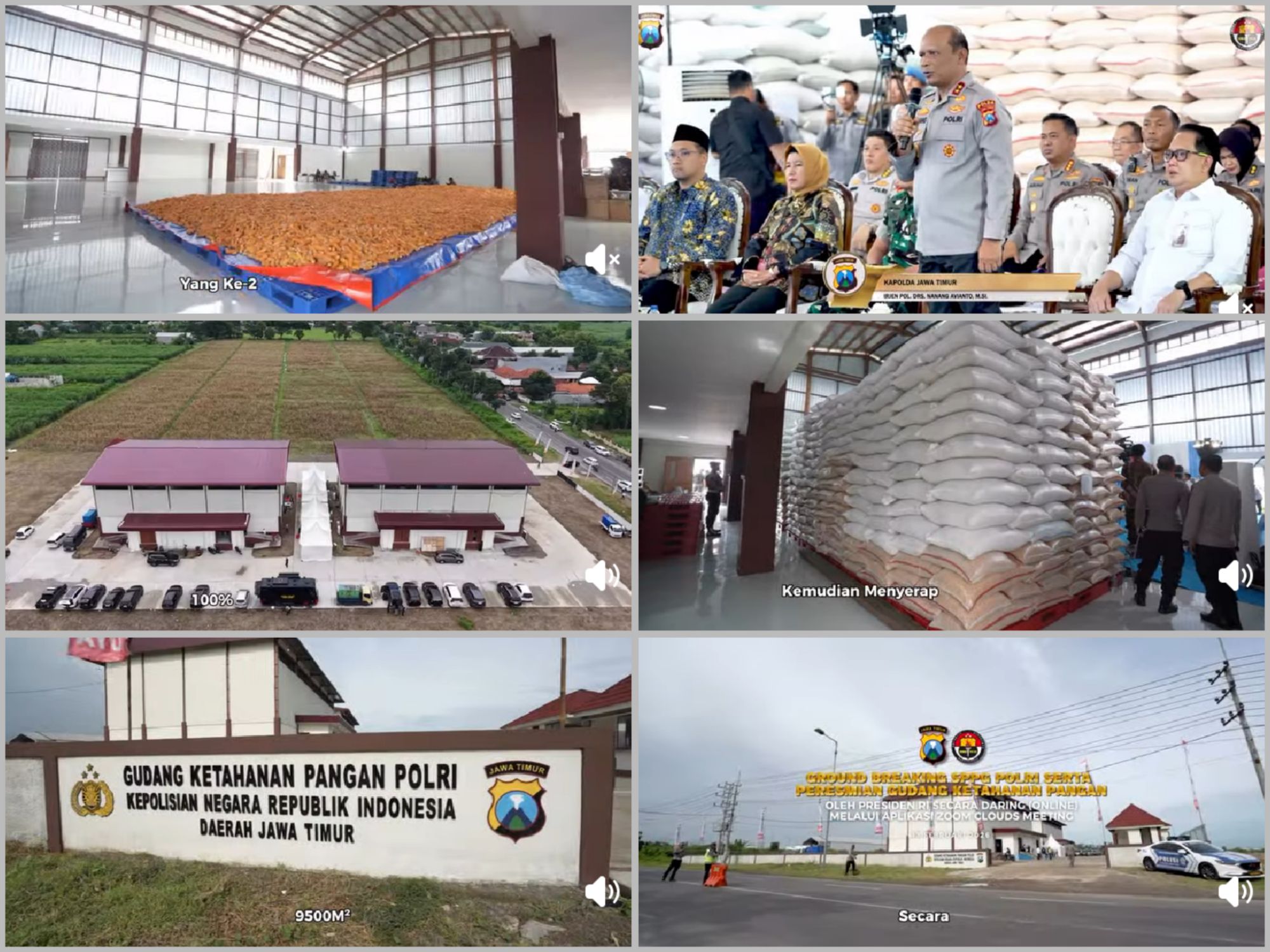 KAPOLDA JAWA TIMUR LAPORKAN KESIAPAN GUDANG KETAHANAN PANGAN POLRI KEPADA PRESIDEN PRABOWO SUBIANTO