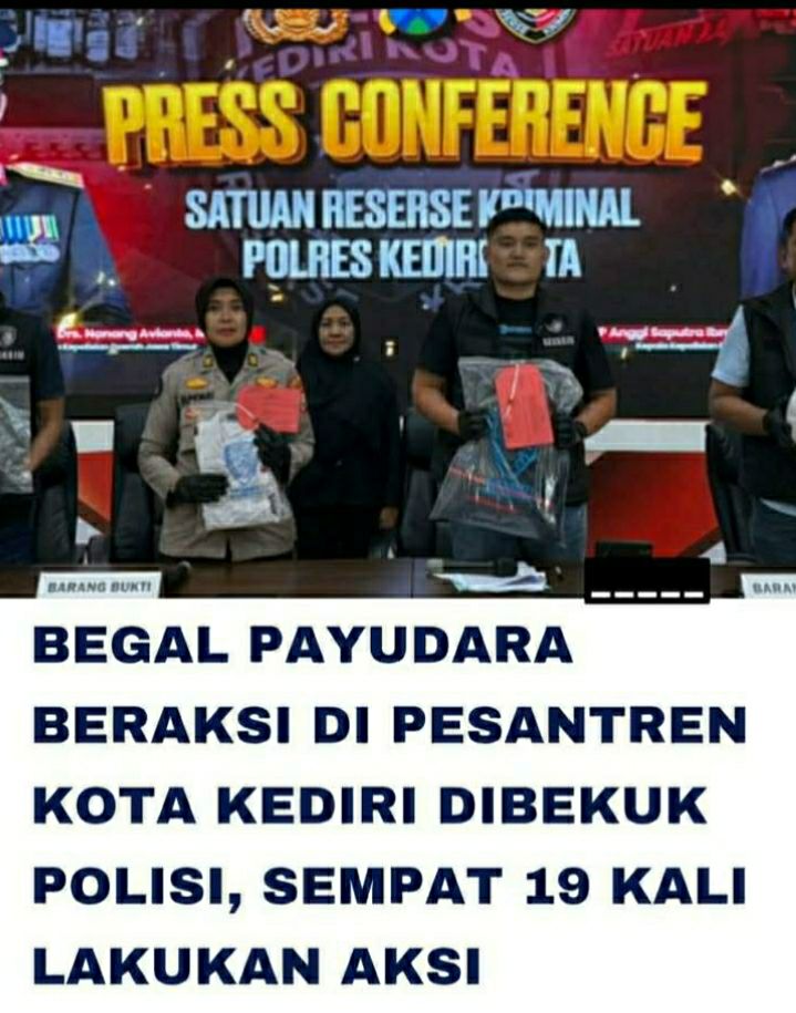 POLRES KEDIRI KOTA BERHASIL AMANKAN PELAKU BEGAL PAYUDARA TERHADAP ANAK DI BAWAH UMUR – MSS (39) DITANGKAP DI RUMAHNYA KABUPATEN KEDIRI