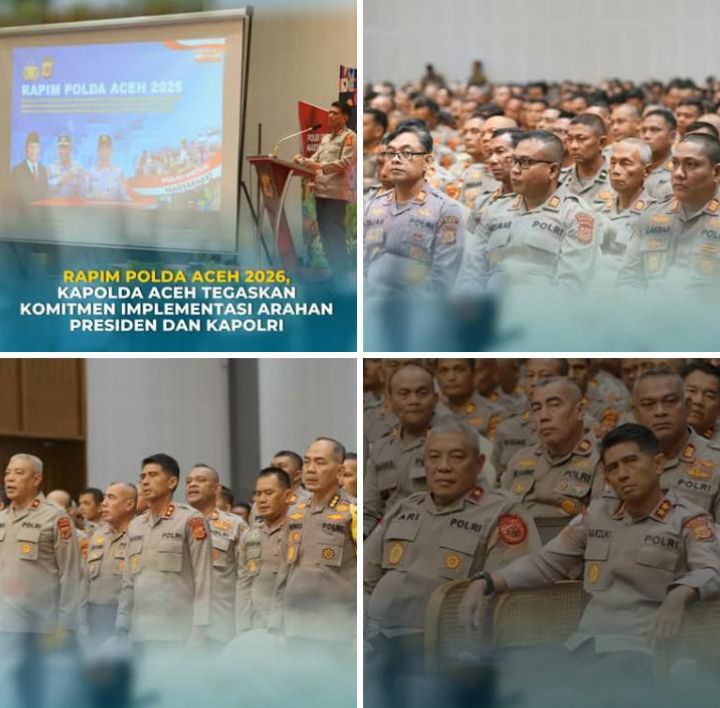 Polda Aceh Gelar Rapim 2026: Sinkronisasi Kebijakan Nasional, Penguatan Sinergi, dan Peningkatan Profesionalisme