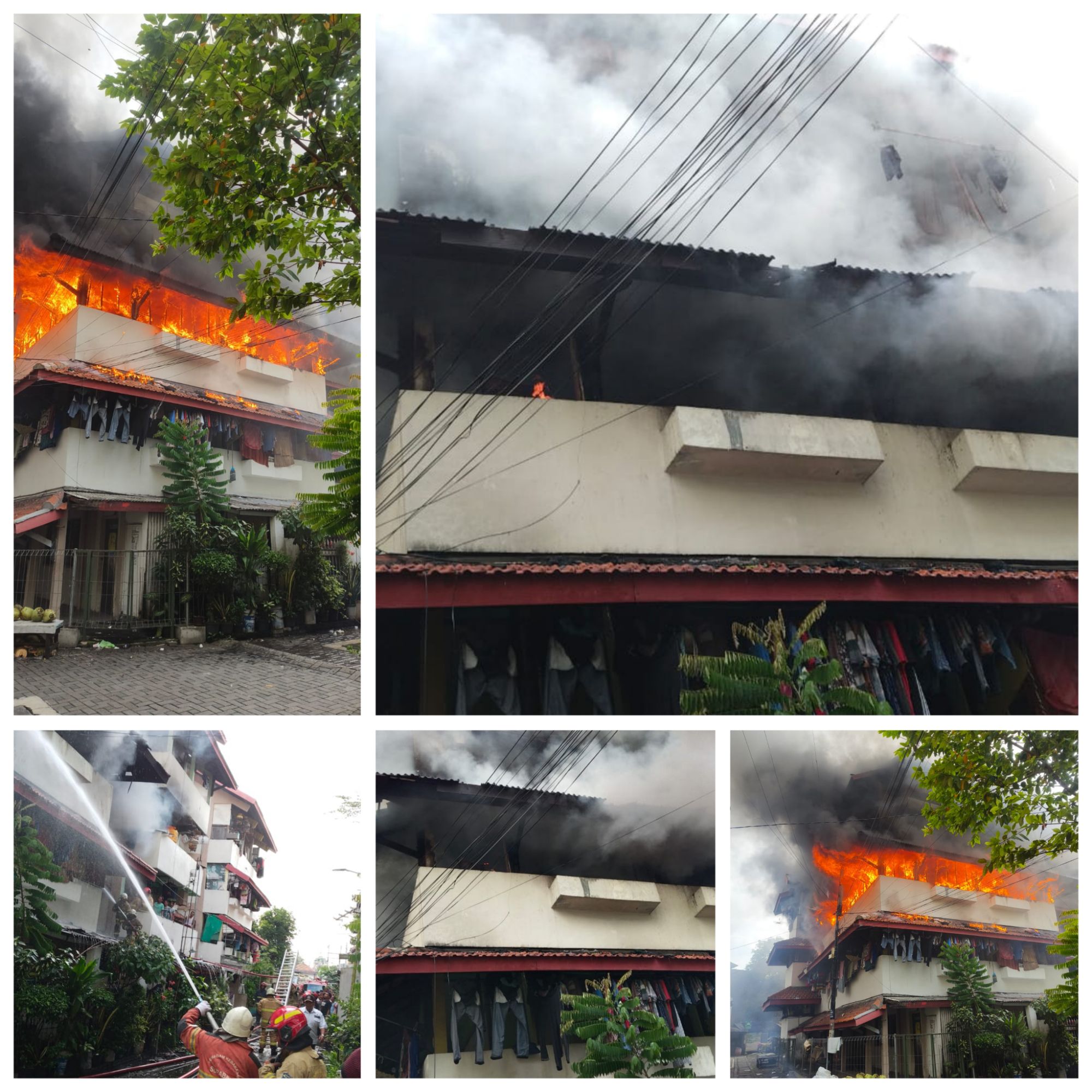 Kebakaran Hebat Melanda Rusun Sumbo Surabaya, Diduga Akibat Kebocoran Gas Elpiji