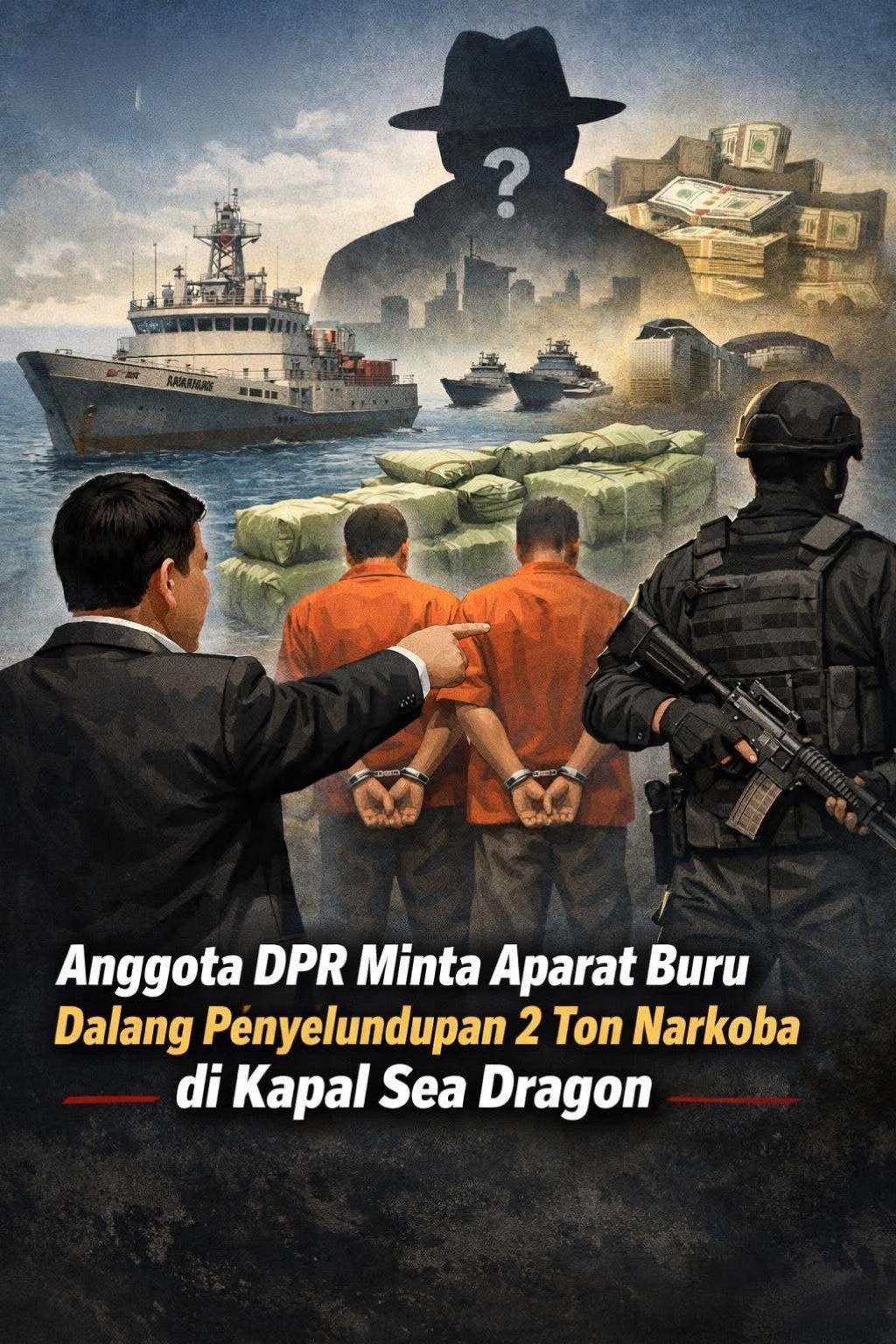 HABIB ABOE BAKAR AL HABSYI: APARAT WAJIB MEMBURU DALANG UTAMA PENYELUNDUPAN 2 TON NARKOBA KAPAL SEA DRAGON, JANGAN BIARKAN ABK JADI TUMBAL