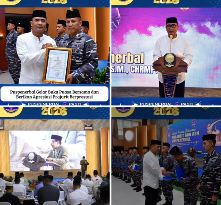 Puspenerbal Gelar Buka Puasa Bersama – Apresiasi Prajurit Berprestasi dan Bagikan Tali Asih Kepada Anak Yatim