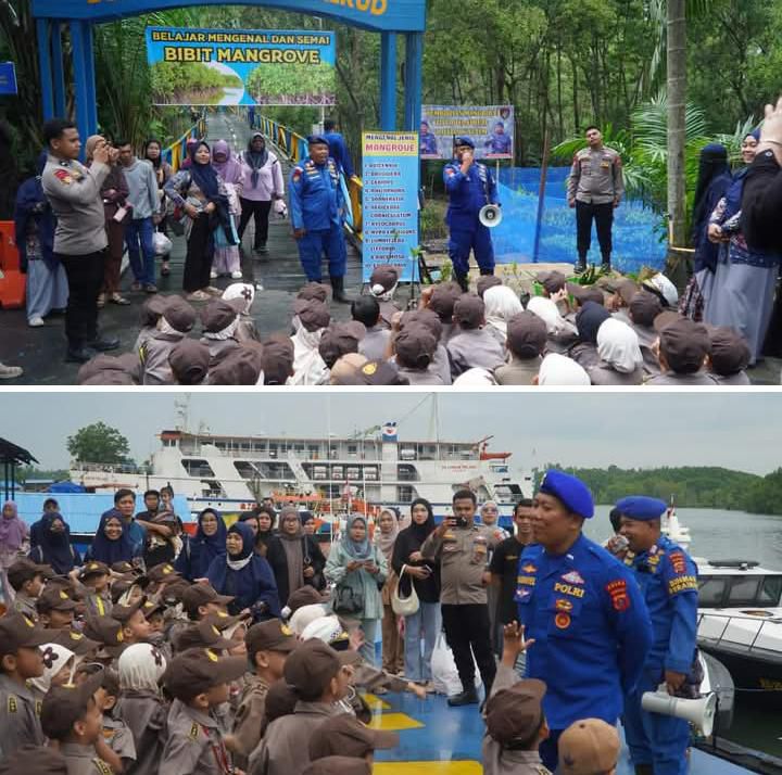 POLISI SAHABAT ANAK! Dit Polairud Polda Kaltim Edukasi Anak PAUD Tentang Tugas Polisi Perairan dan Kelestarian Ekosistem Mangrove – Kunjungan Edukatif Berikan Pengenalan Langsung Kapal Patroli dan Peralatan SAR