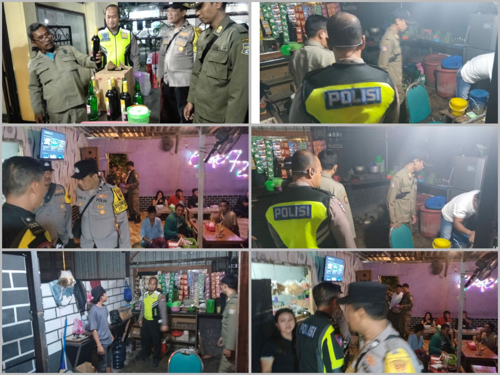 Cipta Kondisi Ramadan, Polsek Kenjeran Amankan Miras dari Dua Kafe di Pesisir Tambak Wedi Surabaya