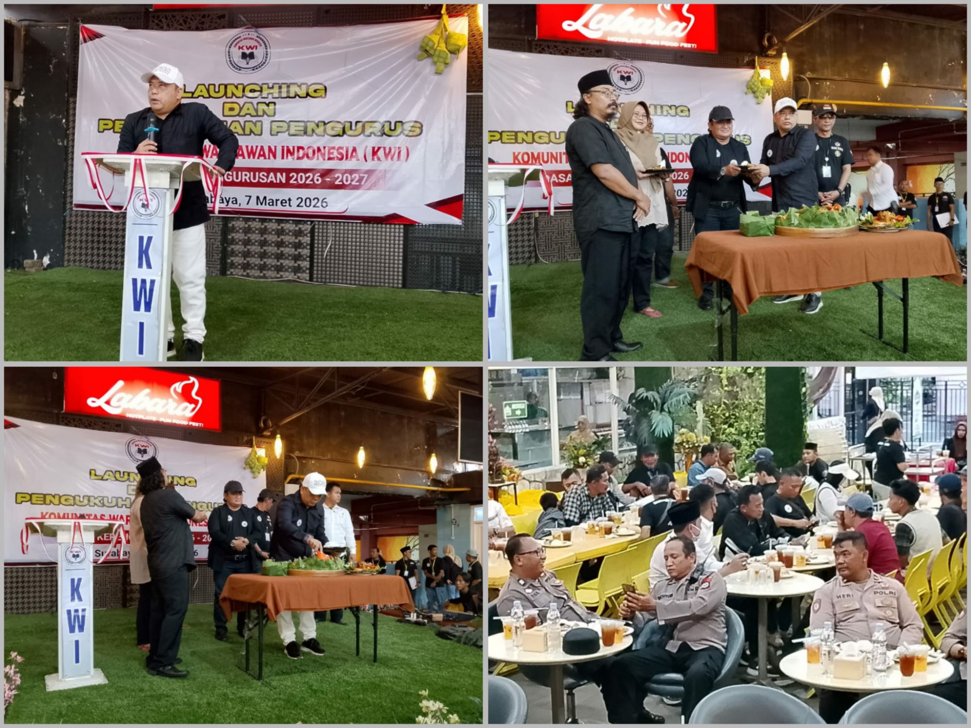 Peresmian dan Pengukuhan Pengurus Komunitas Wartawan Indonesia (KWI) Digelar di Caffe Labara Surabaya