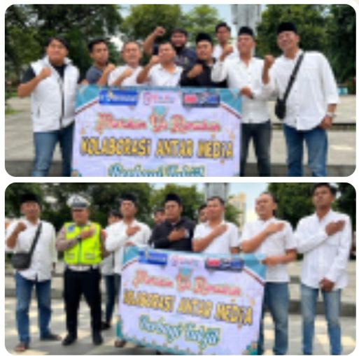 Kolaborasi Tiga Media Bagikan 500 Takjil Gratis di Taman Apsari Surabaya