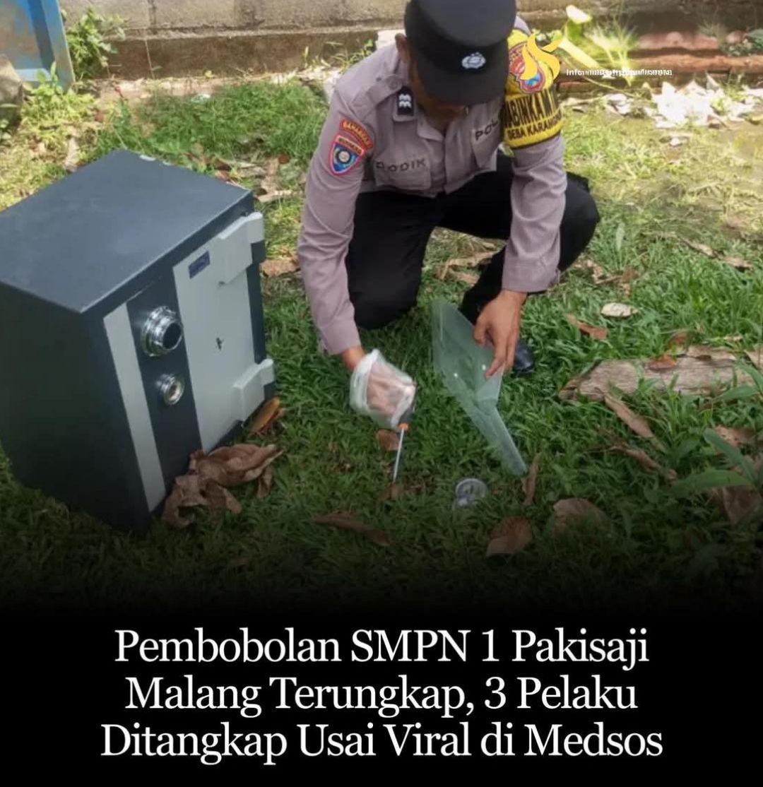 Kasus Pembobolan SMPN 1 Pakisaji Viral di Medsos Terungkap, 3 Pelaku Ditangkap Polisi