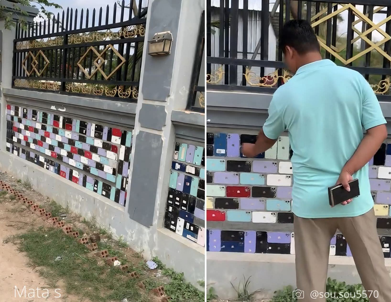 Viral Pagar Penuh Ribuan iPhone di Chiang Mai: Dari Seri X hingga 15 Jadi Hiasan Dinding